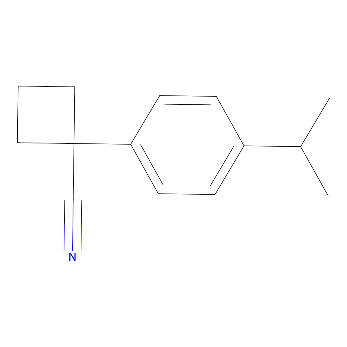 1-(4-Isopropylphenyl)cyclobutane-1-carbonitrile molecular structure, CAS 1152567-40-2
