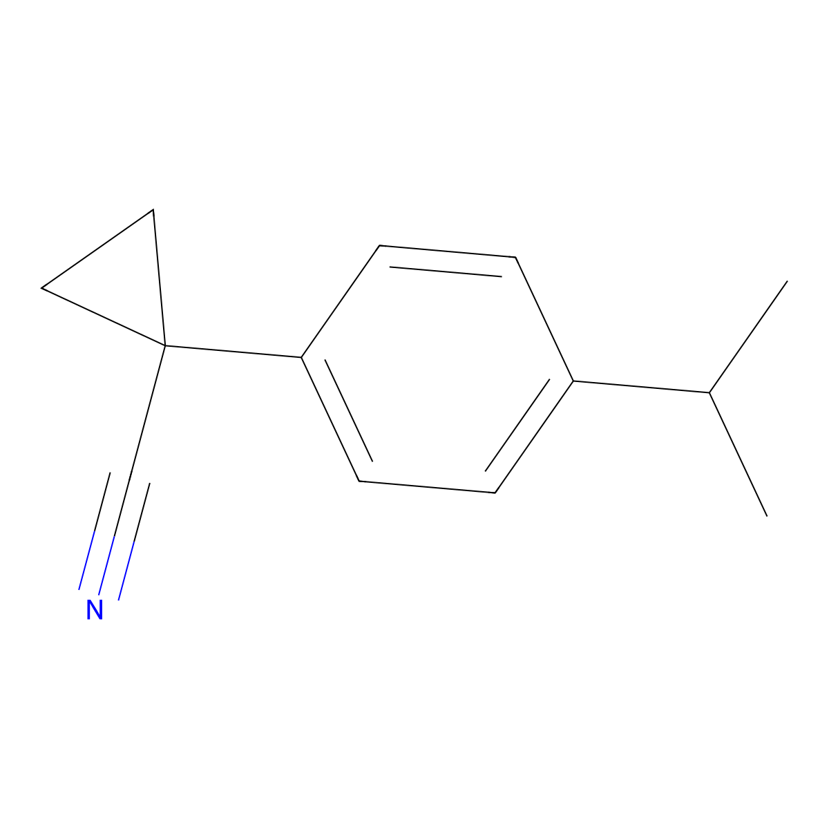 1-[4-(Propan-2-yl)phenyl]cyclopropane-1-carbonitrile molecular structure, CAS 1152567-44-6