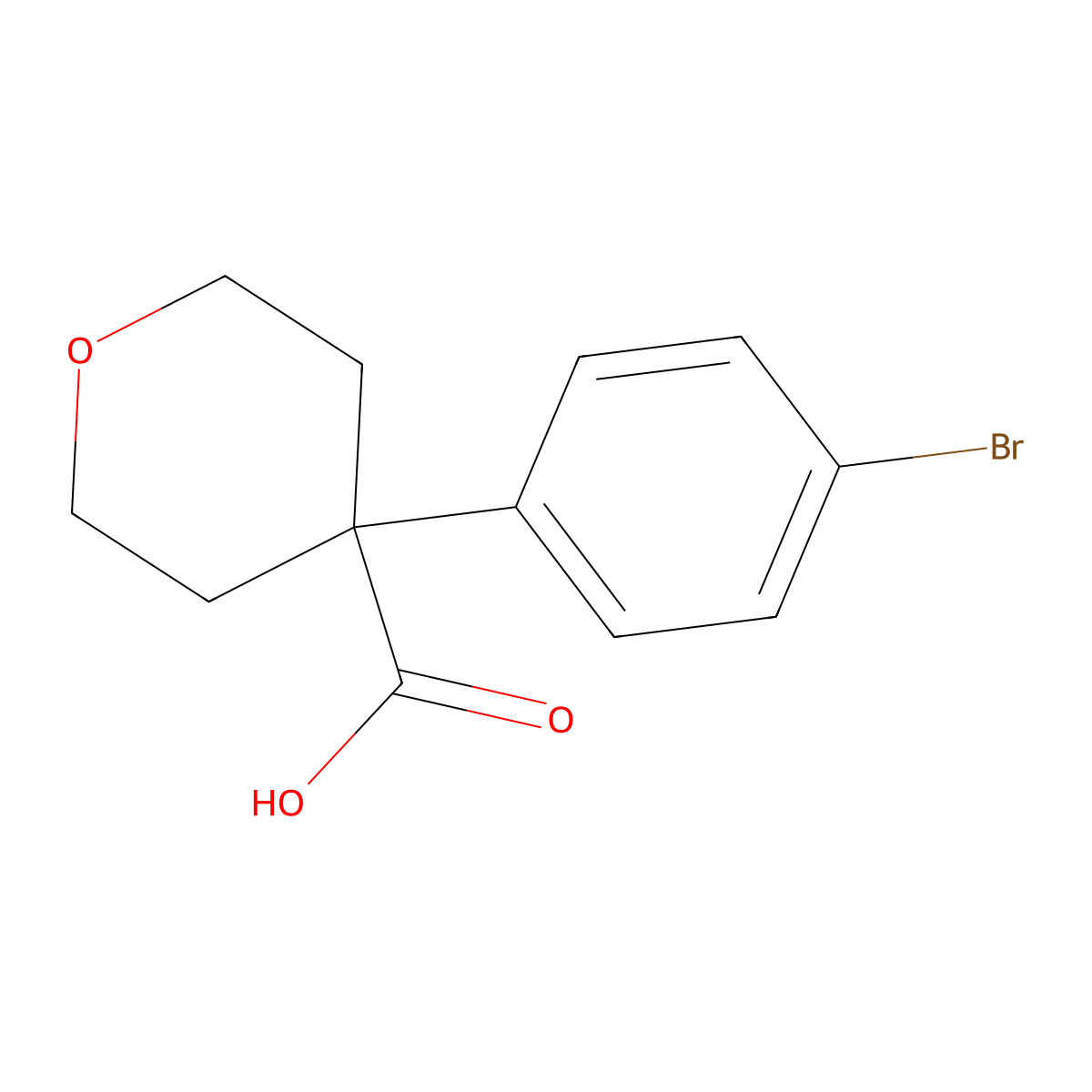 4-(4-Bromophenyl)oxane-4-carboxylic acid molecular structure, CAS 1152567-60-6