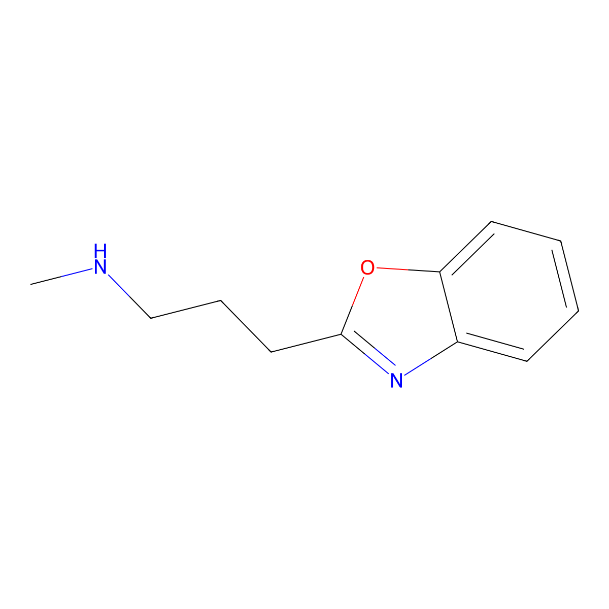 [3-(1,3-Benzoxazol-2-yl)propyl](methyl)amine molecular structure, CAS 1152569-48-6