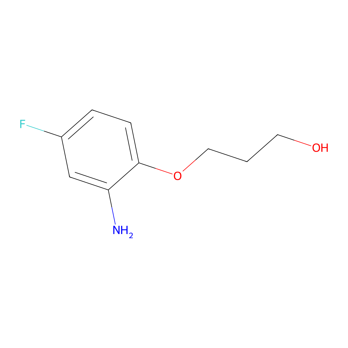 3-(2-Amino-4-fluorophenoxy)propan-1-ol molecular structure, CAS 1152569-61-3