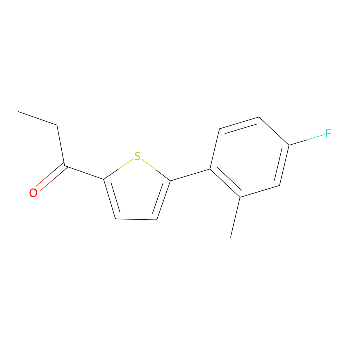 1-[5-(4-Fluoro-2-methylphenyl)-2-thienyl]-1-propanone molecular structure, CAS 1152569-76-0