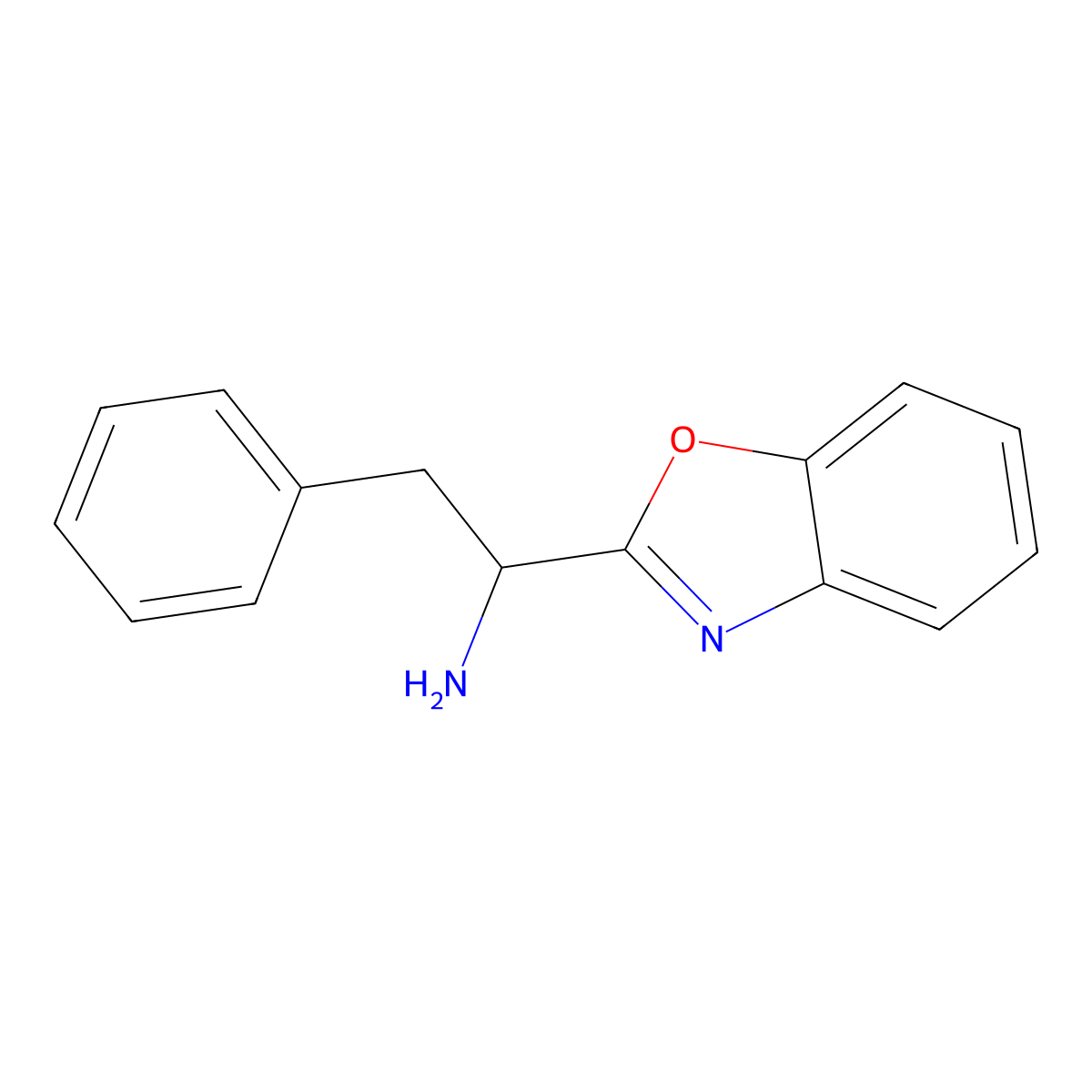 1-(1,3-Benzoxazol-2-yl)-2-phenylethan-1-amine molecular structure, CAS 1152572-20-7
