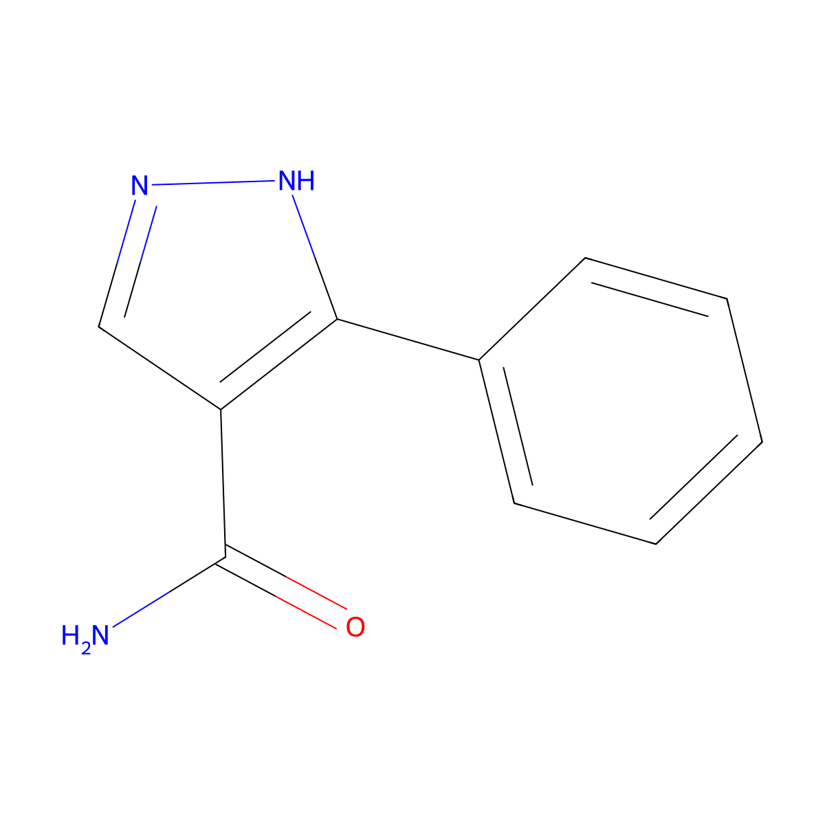 3-phenyl-1H-pyrazole-4-carboxamide molecular structure, CAS 1152573-97-1
