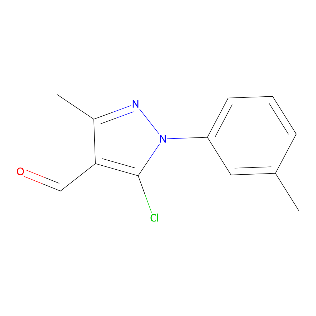 5-chloro-3-methyl-1-(3-methylphenyl)-1H-pyrazole-4-carbaldehyde molecular structure, CAS 1152576-64-1