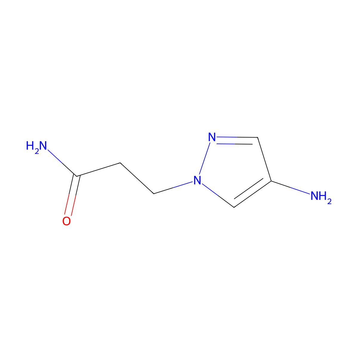 3-(4-Amino-1H-pyrazol-1-YL)propanamide molecular structure, CAS 1152577-28-0