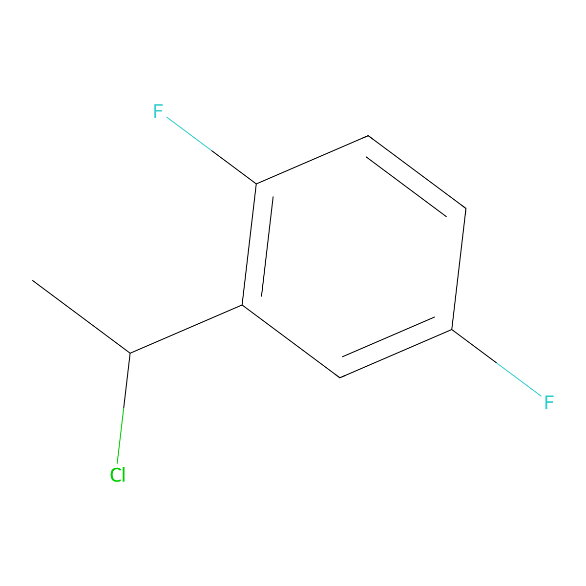 2-(1-Chloroethyl)-1,4-difluorobenzene molecular structure, CAS 1152577-47-3