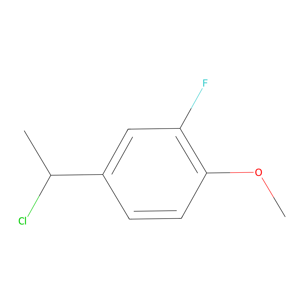 4-(1-Chloroethyl)-2-fluoro-1-methoxybenzene molecular structure, CAS 1152577-56-4