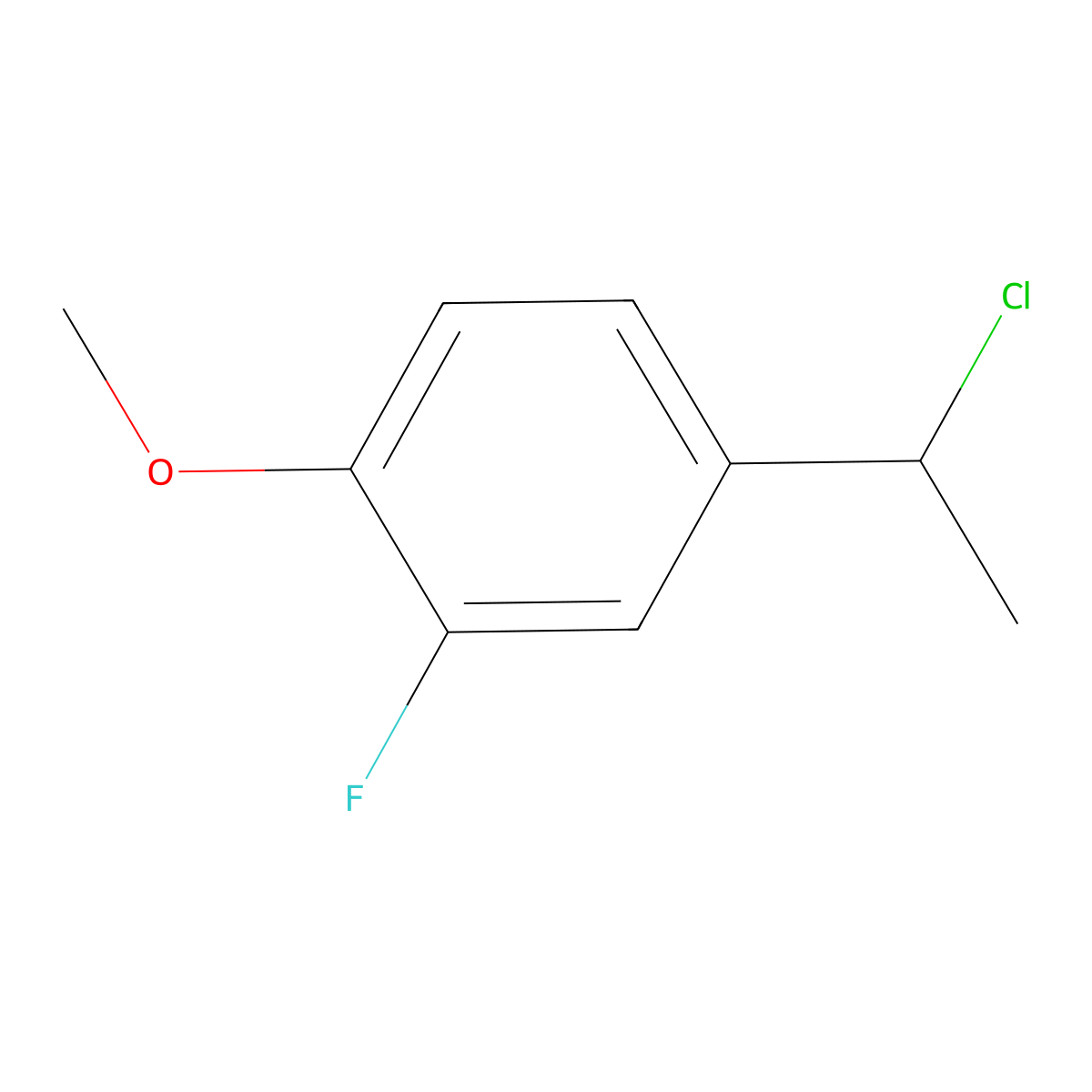 4-(1-Chloroethyl)-2-fluoro-1-methoxybenzene molecular structure, CAS 1152577-56-4