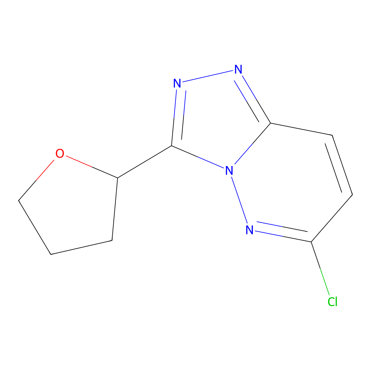 6-Chloro-3-(oxolan-2-yl)-[1,2,4]triazolo[4,3-b]pyridazine molecular structure, CAS 1152577-81-5