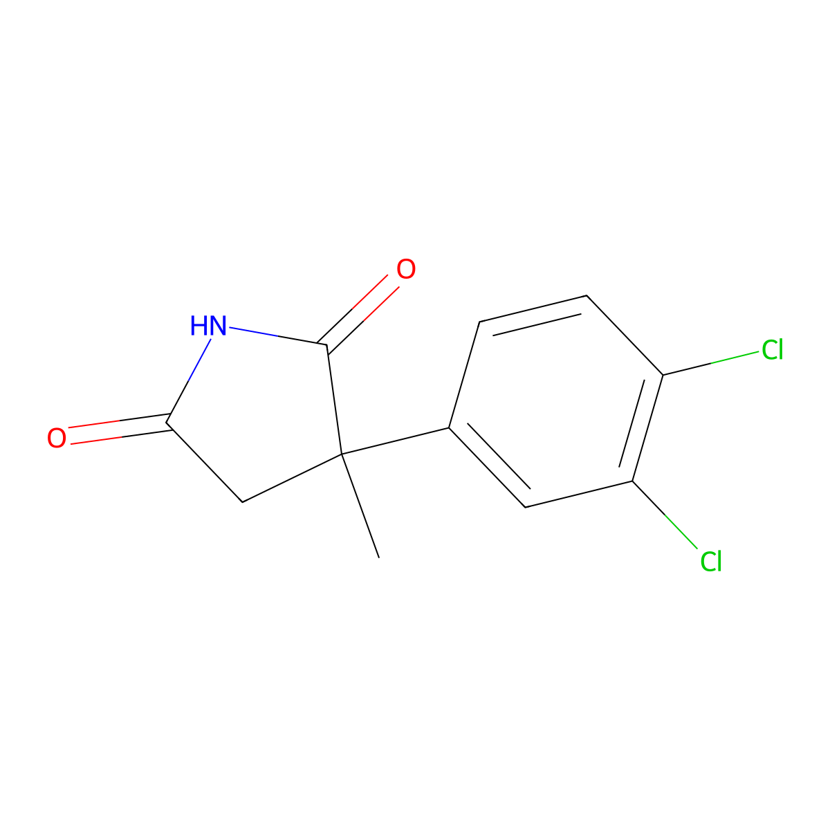3-(3,4-Dichlorophenyl)-3-methylpyrrolidine-2,5-dione molecular structure, CAS 1152580-26-1