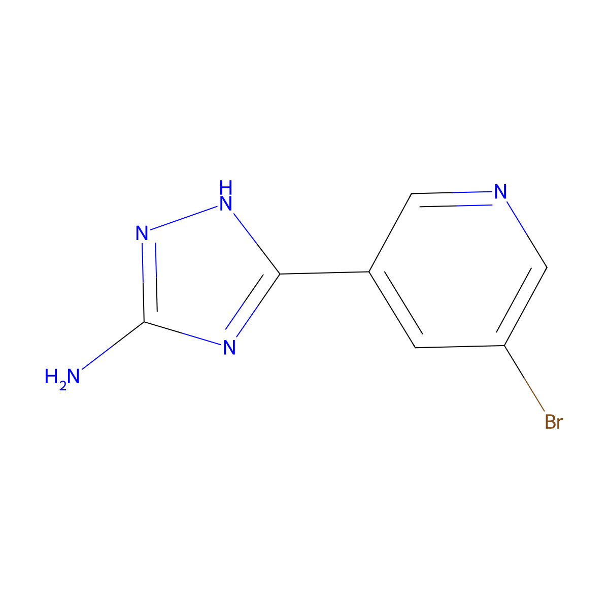 5-(5-bromopyridin-3-yl)-4H-1,2,4-triazol-3-amine molecular structure, CAS 1152581-72-0