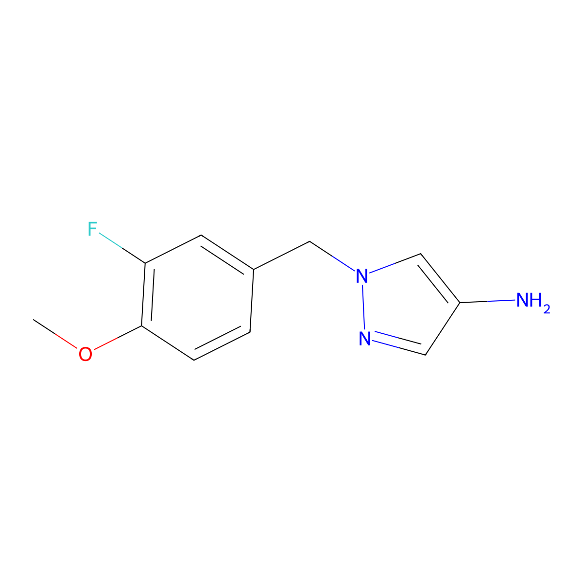 1-(3-Fluoro-4-methoxybenzyl)-1h-pyrazol-4-amine molecular structure, CAS 1152582-97-2