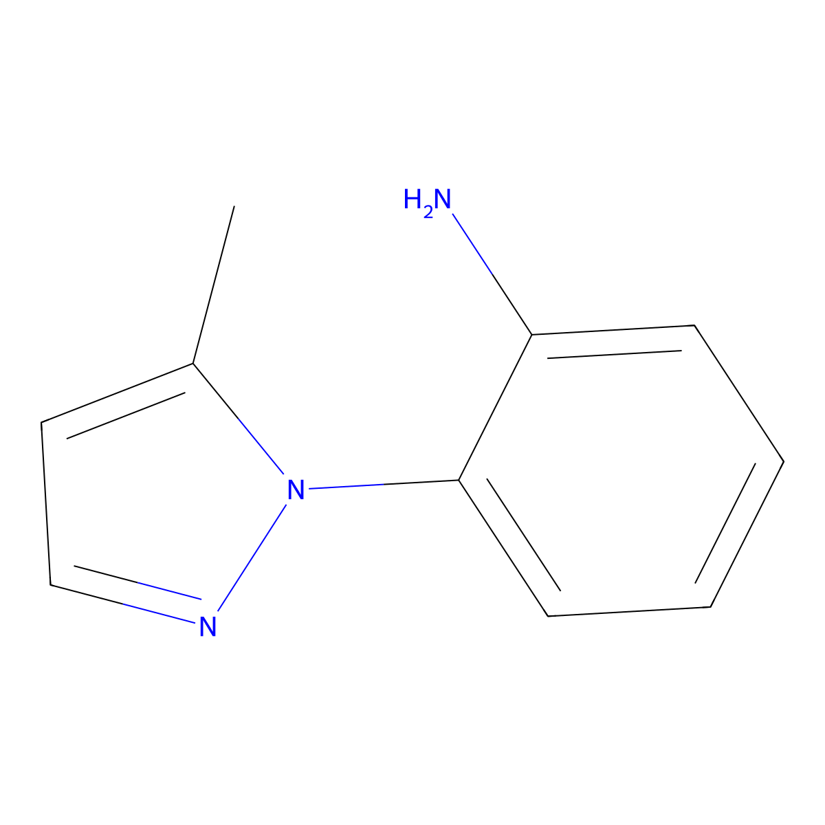 2-(5-methyl-1H-pyrazol-1-yl)aniline molecular structure, CAS 1152583-05-5