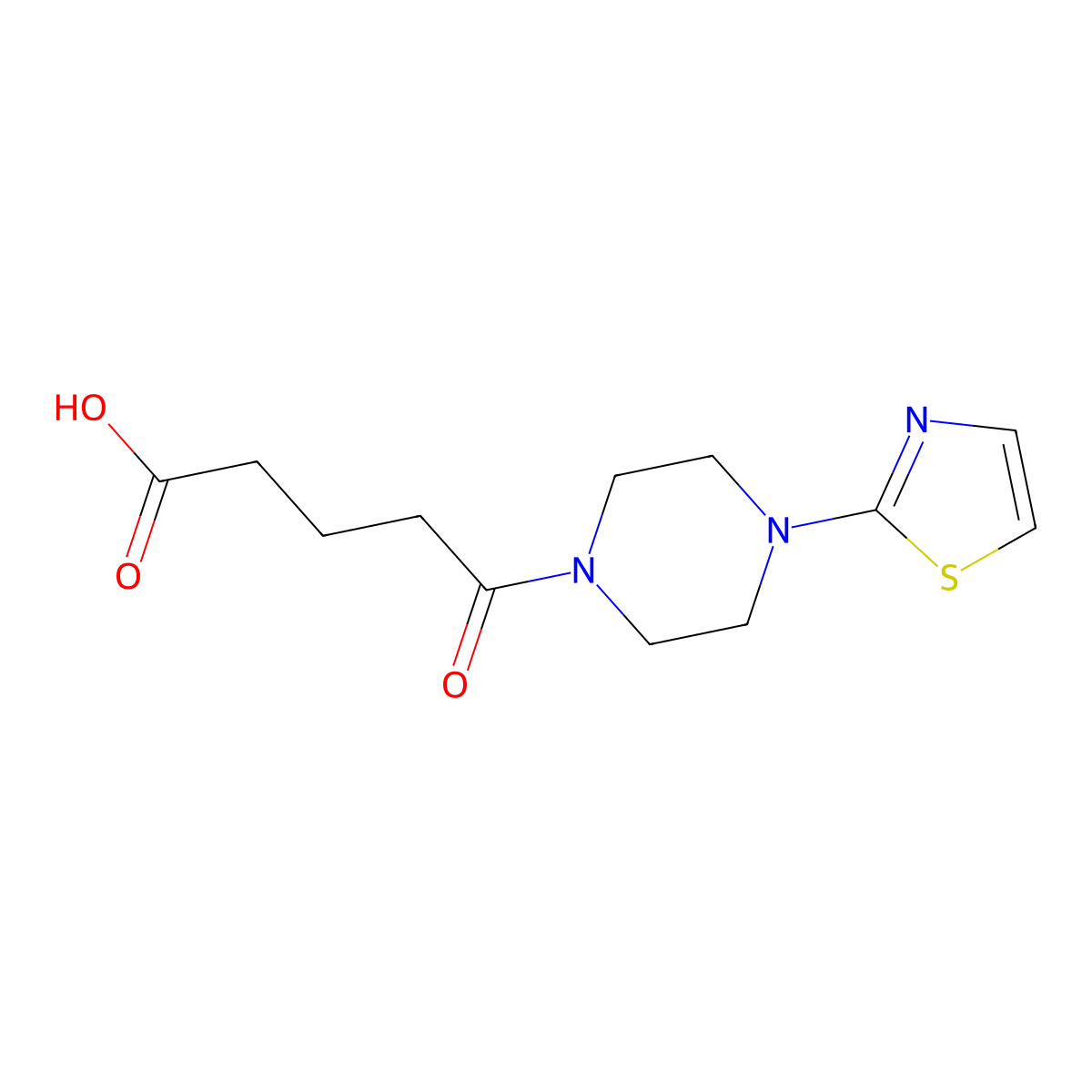 5-Oxo-5-[4-(1,3-thiazol-2-yl)piperazin-1-yl]pentanoic acid molecular structure, CAS 1152583-28-2