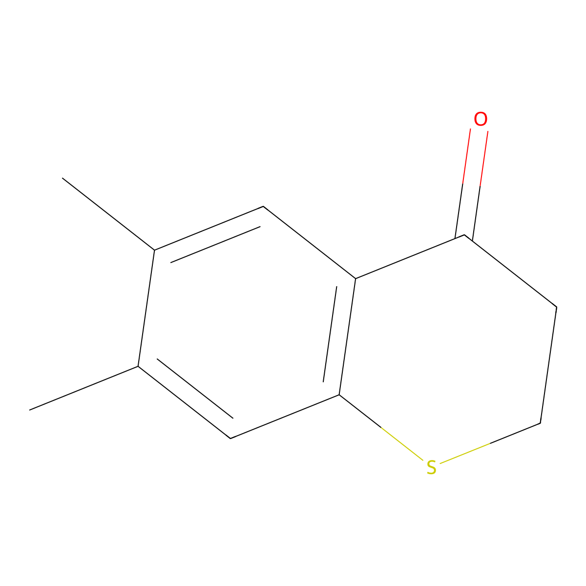 6,7-dimethyl-3,4-dihydro-2H-1-benzothiopyran-4-one molecular structure, CAS 1152583-73-7