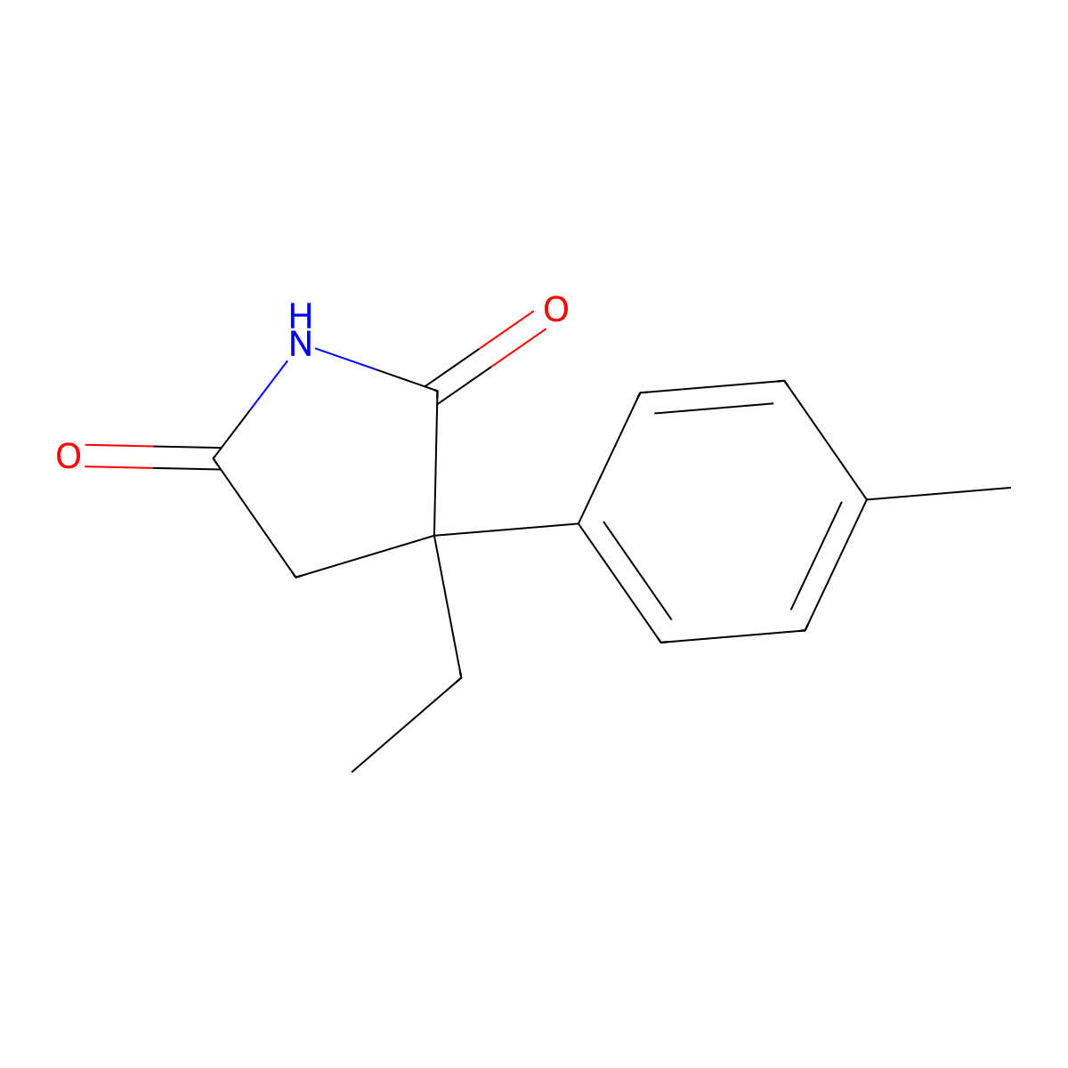 3-Ethyl-3-(4-methylphenyl)pyrrolidine-2,5-dione molecular structure, CAS 1152584-11-6