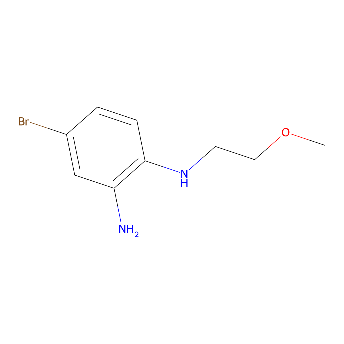 4-Bromo-N1-(2-methoxyethyl)benzene-1,2-diamine molecular structure, CAS 1152584-60-5