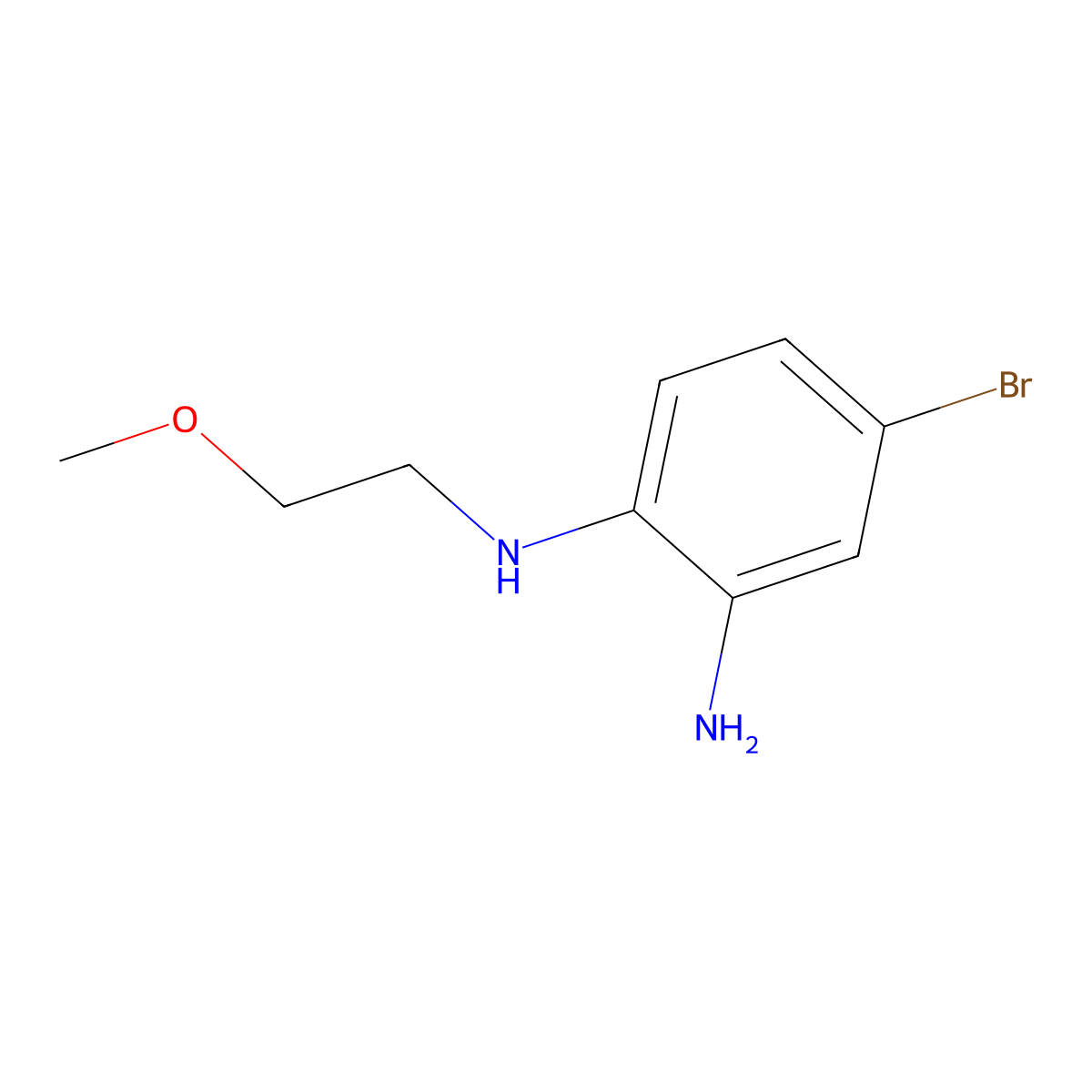 4-Bromo-N1-(2-methoxyethyl)benzene-1,2-diamine molecular structure, CAS 1152584-60-5
