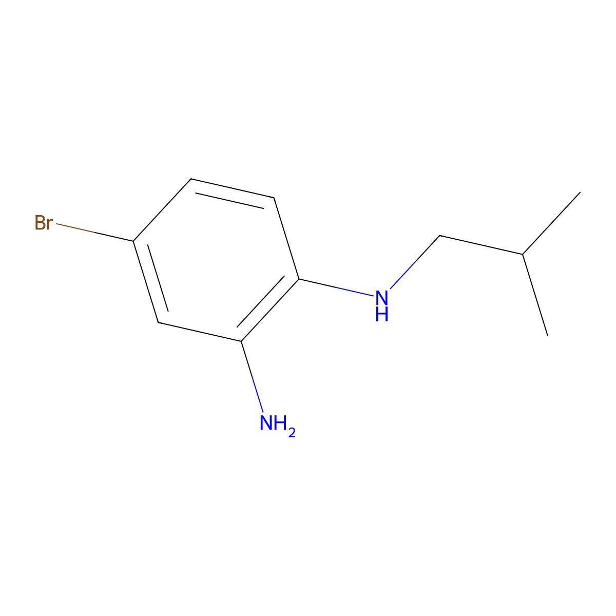 4-bromo-N1-(2-methylpropyl)benzene-1,2-diamine molecular structure, CAS 1152584-85-4