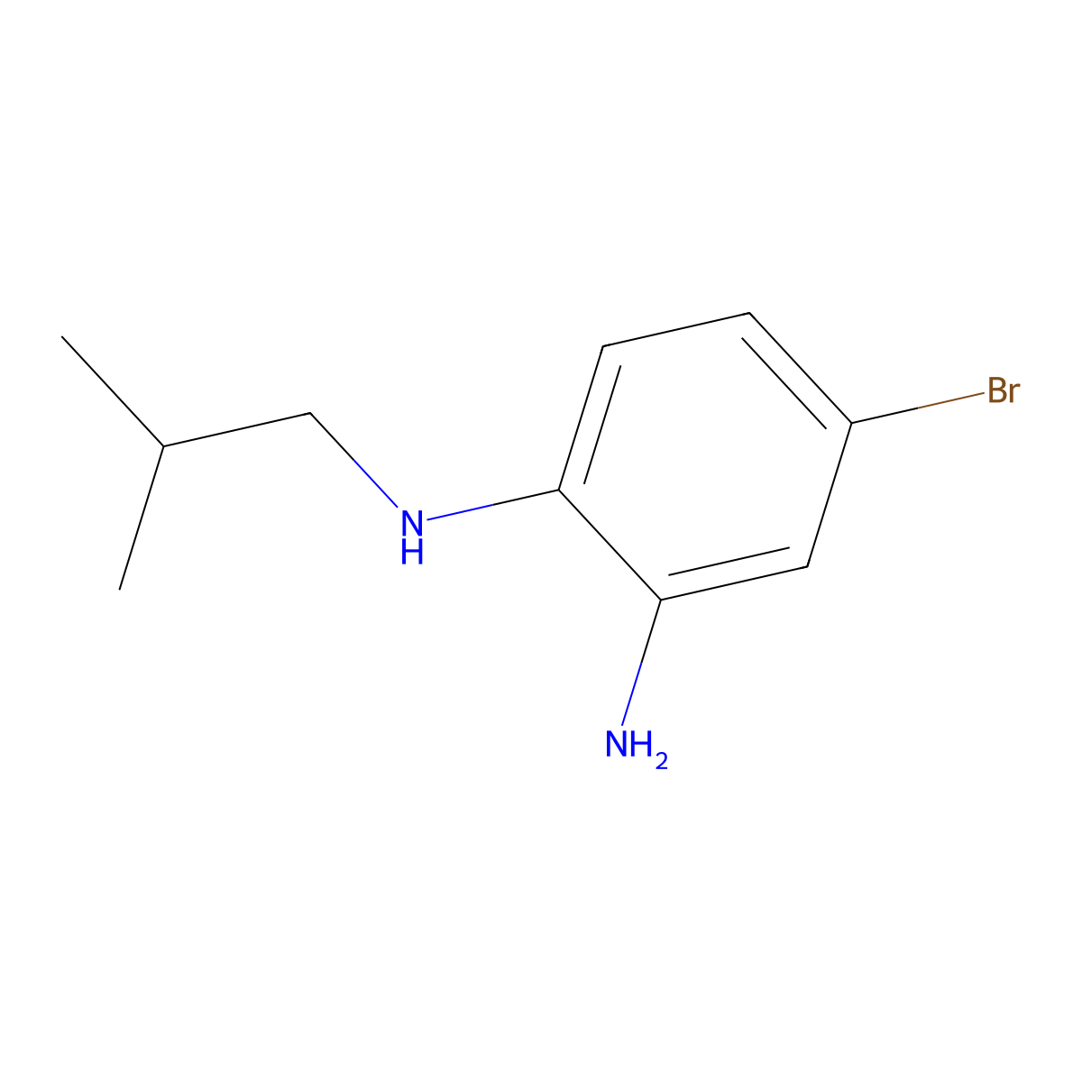 4-bromo-N1-(2-methylpropyl)benzene-1,2-diamine molecular structure, CAS 1152584-85-4
