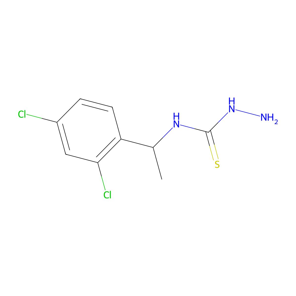 3-Amino-1-[1-(2,4-dichlorophenyl)ethyl]thiourea molecular structure, CAS 1152584-89-8