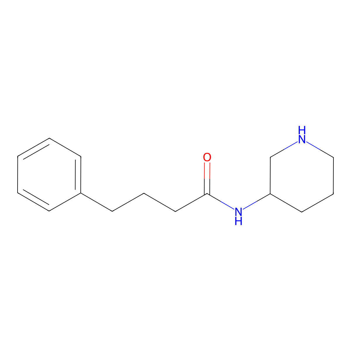 4-Phenyl-N-(piperidin-3-yl)butanamide molecular structure, CAS 1152585-20-0