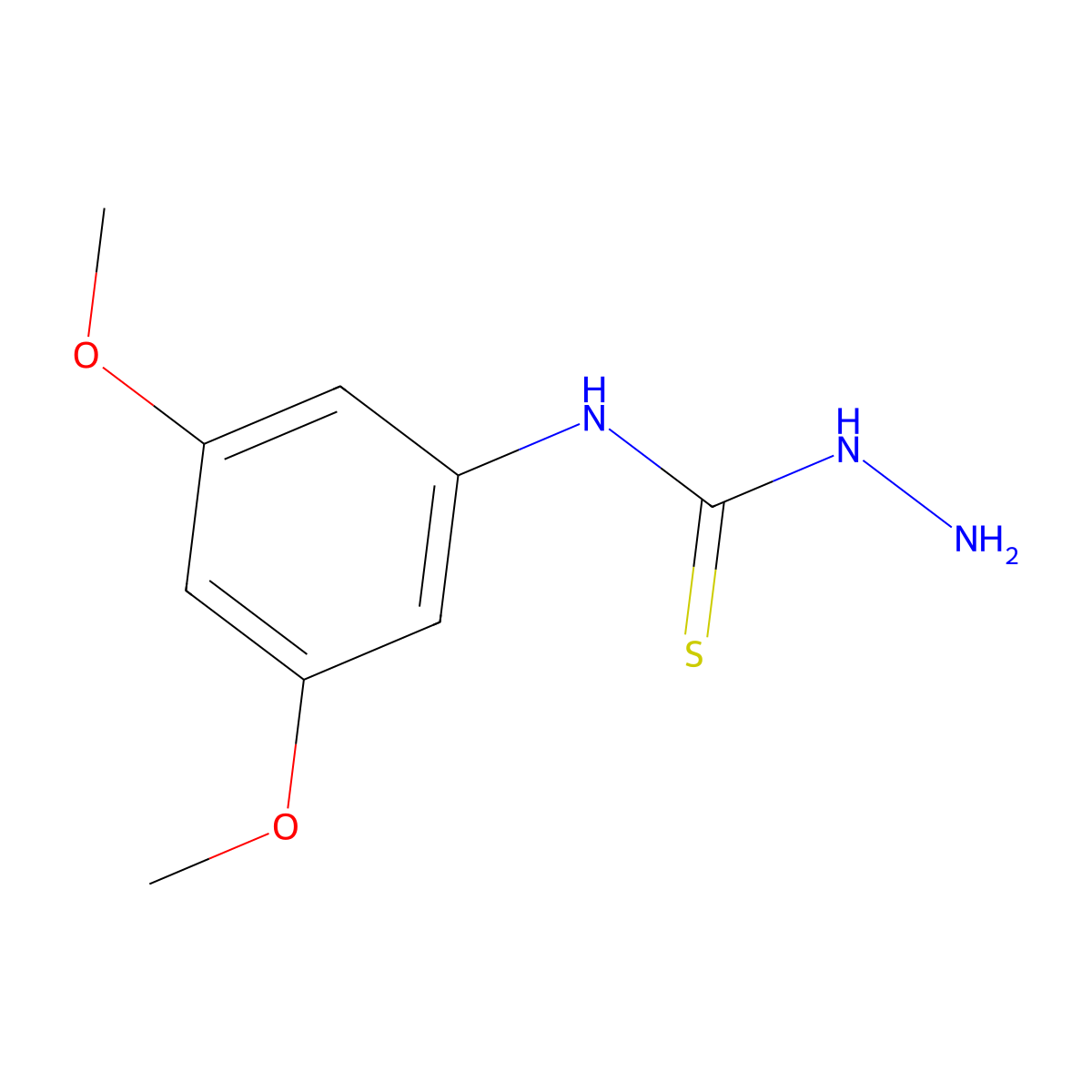 3-Amino-1-(3,5-dimethoxyphenyl)thiourea molecular structure, CAS 1152585-36-8