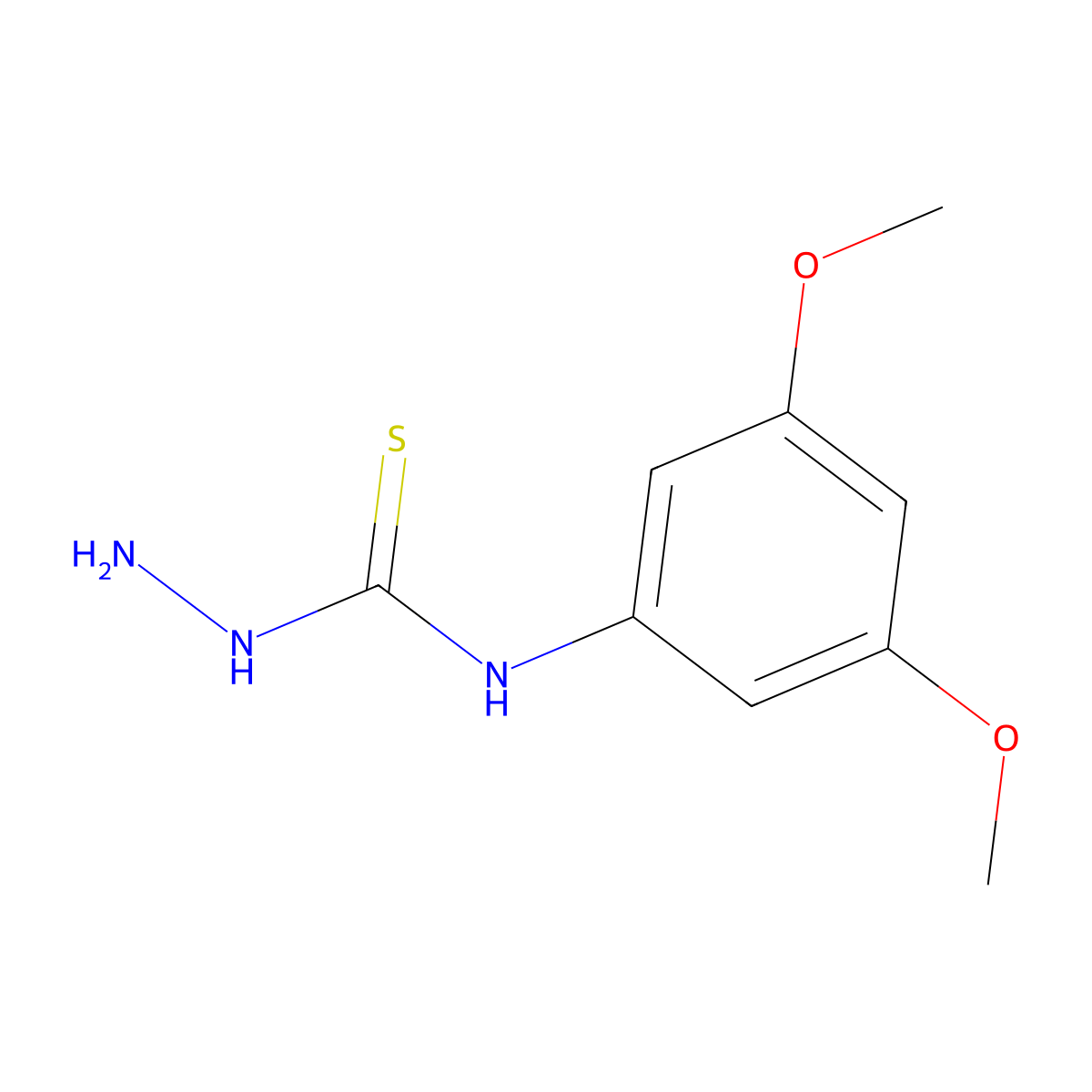 3-Amino-1-(3,5-dimethoxyphenyl)thiourea molecular structure, CAS 1152585-36-8