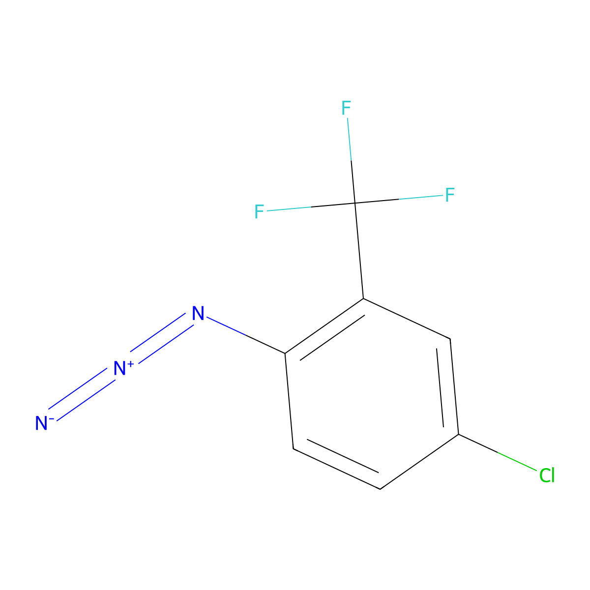 1-Azido-4-chloro-2-(trifluoromethyl)benzene molecular structure, CAS 1152586-17-8