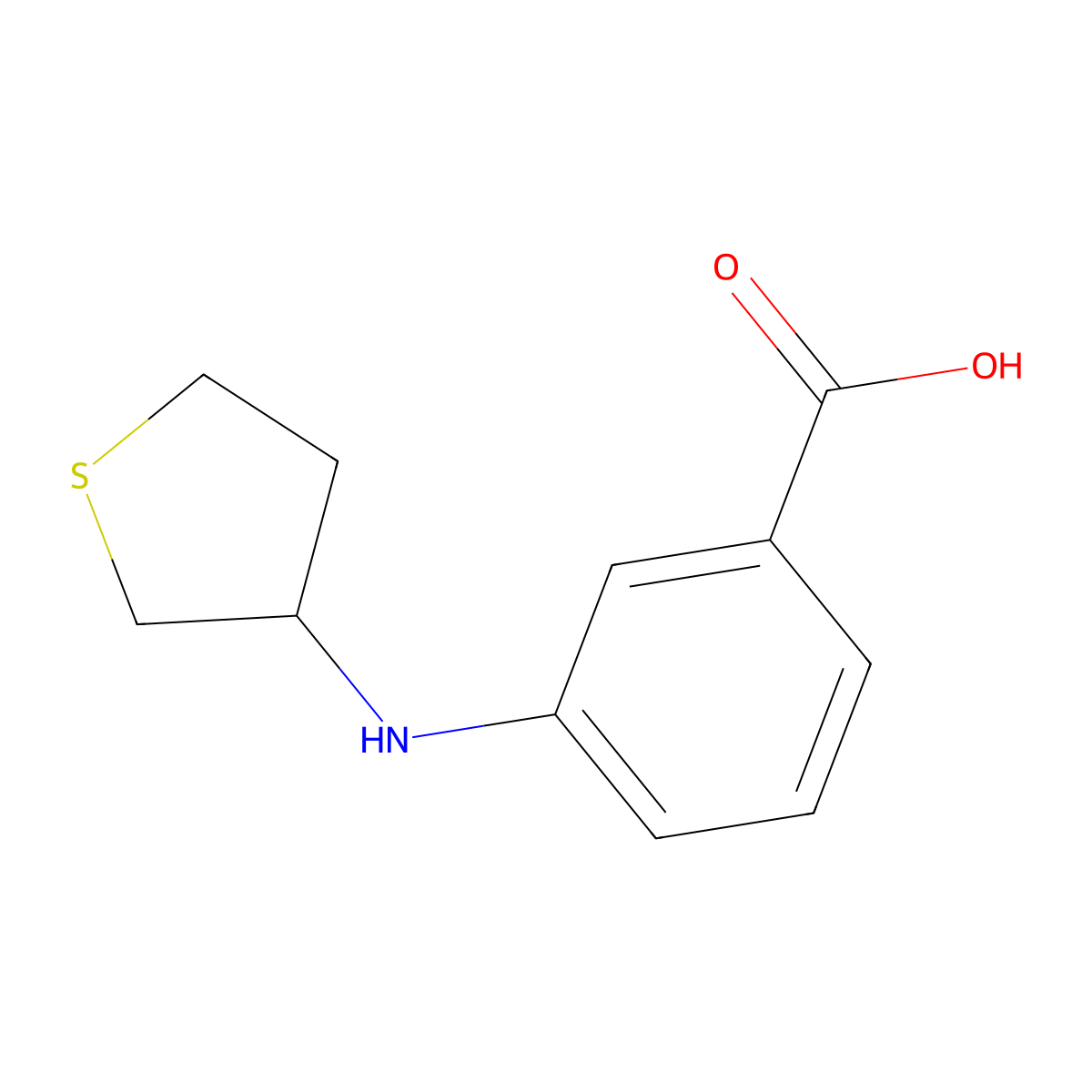 3-[(Tetrahydro-3-thienyl)amino]benzoic acid molecular structure, CAS 1152586-18-9