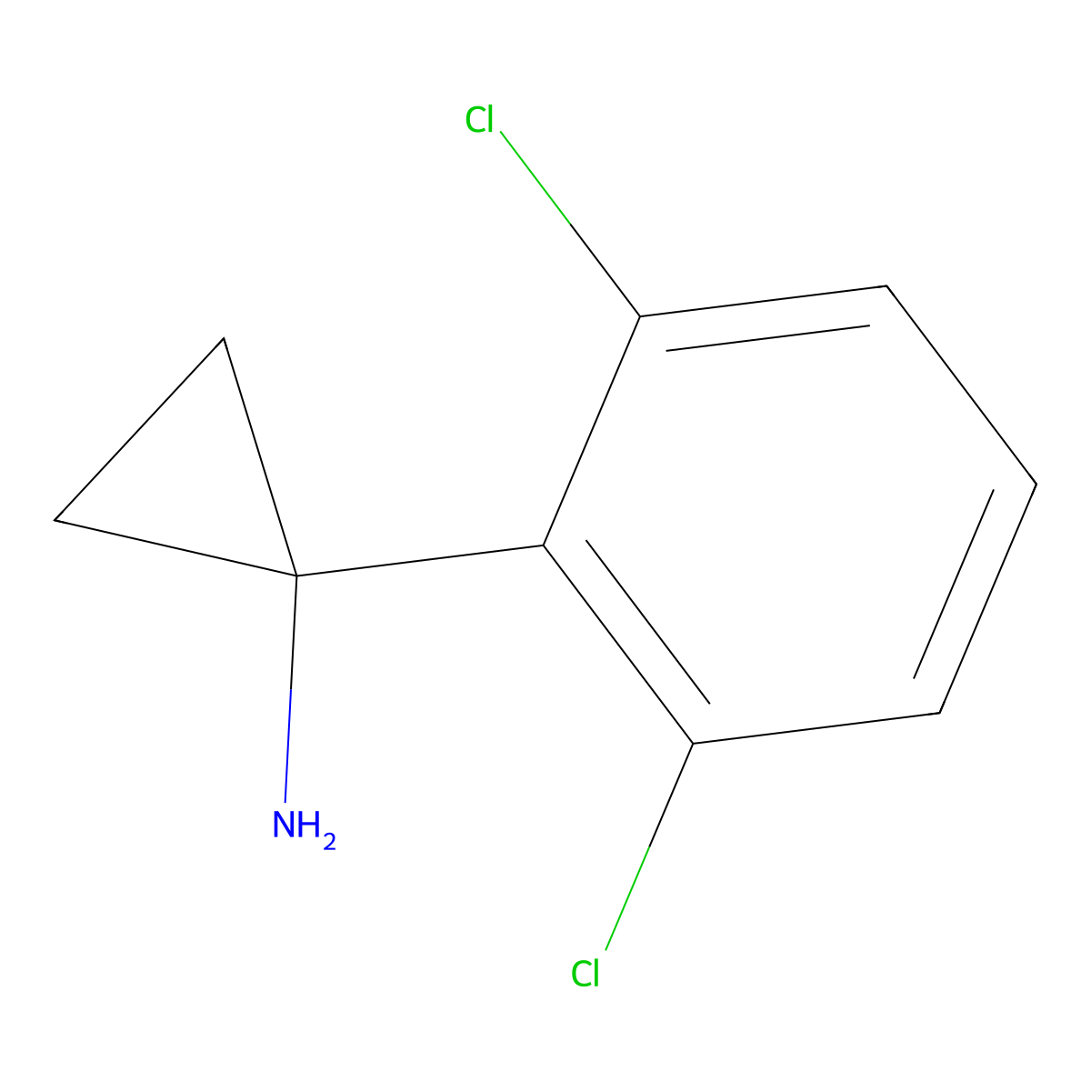 1-(2,6-Dichlorophenyl)cyclopropanamine molecular structure, CAS 1152586-99-6