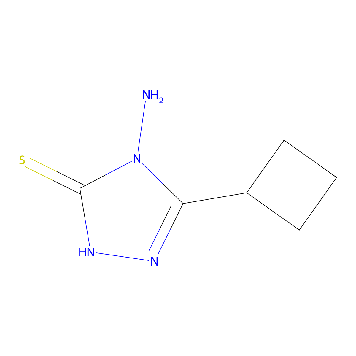 4-amino-5-cyclobutyl-4H-1,2,4-triazole-3-thiol molecular structure, CAS 1152587-71-7