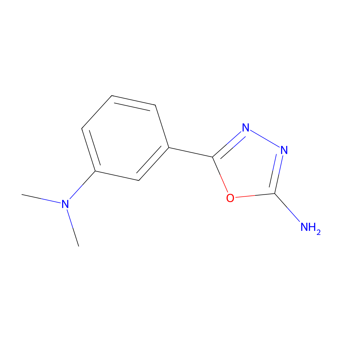 5-[3-(Dimethylamino)phenyl]-1,3,4-oxadiazol-2-amine molecular structure, CAS 1152588-03-8