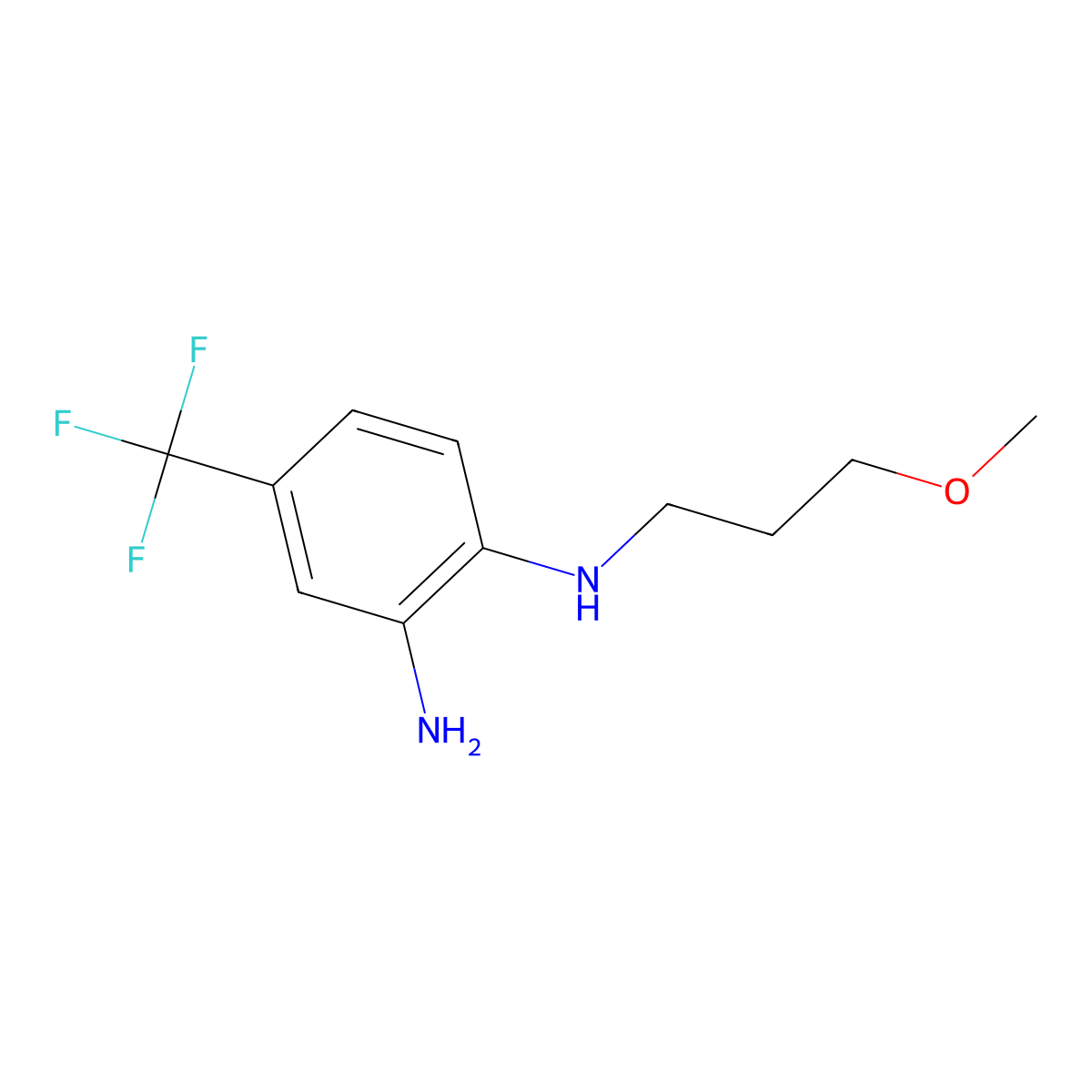 n1-(3-Methoxypropyl)-4-(trifluoromethyl)benzene-1,2-diamine molecular structure, CAS 1152589-03-1