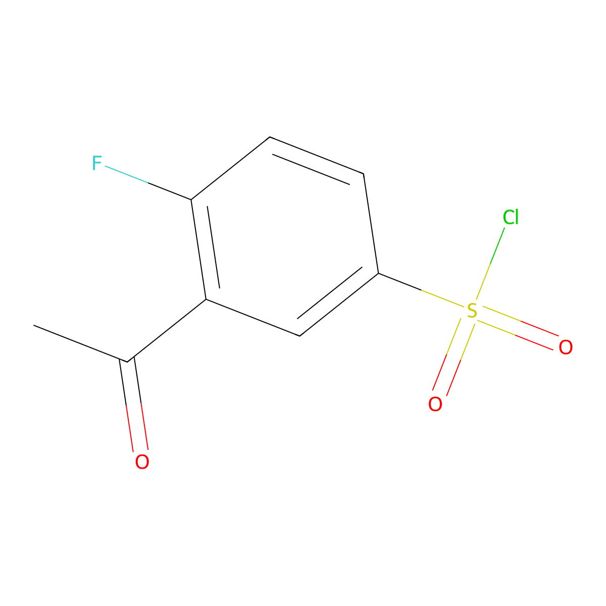 3-Acetyl-4-fluorobenzenesulphonyl chloride molecular structure, CAS 1152589-80-4