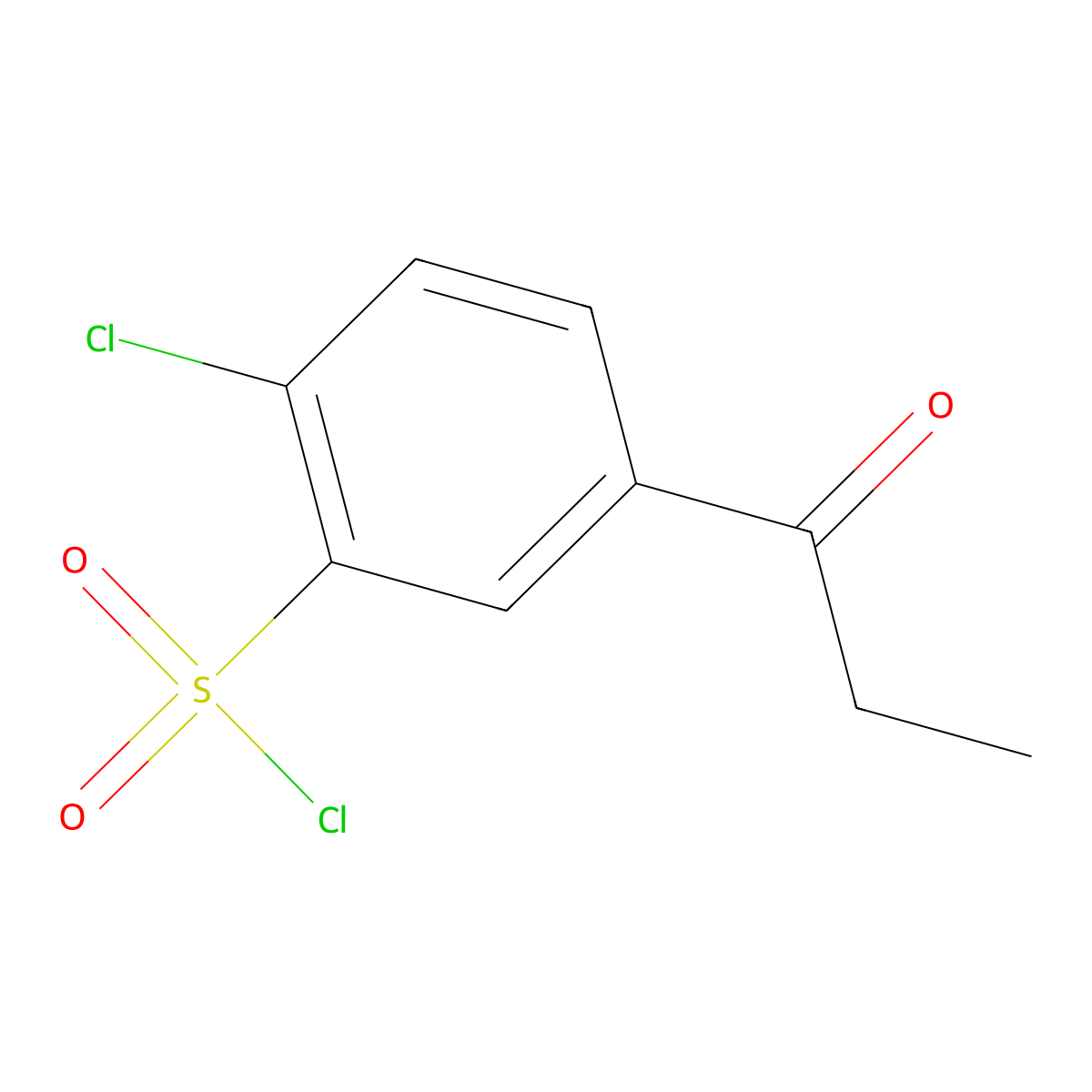 2-Chloro-5-propanoylbenzene-1-sulfonyl chloride molecular structure, CAS 1152589-92-8