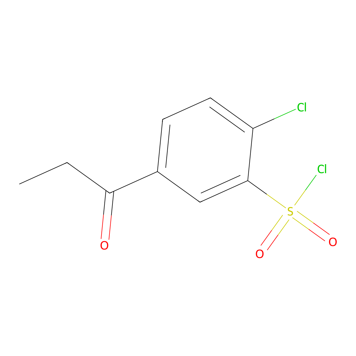2-Chloro-5-propanoylbenzene-1-sulfonyl chloride molecular structure, CAS 1152589-92-8