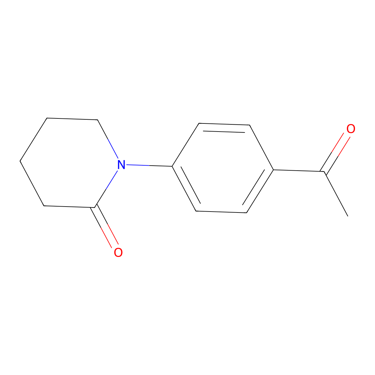 1-(4-Acetylphenyl)piperidin-2-one molecular structure, CAS 1152591-13-3
