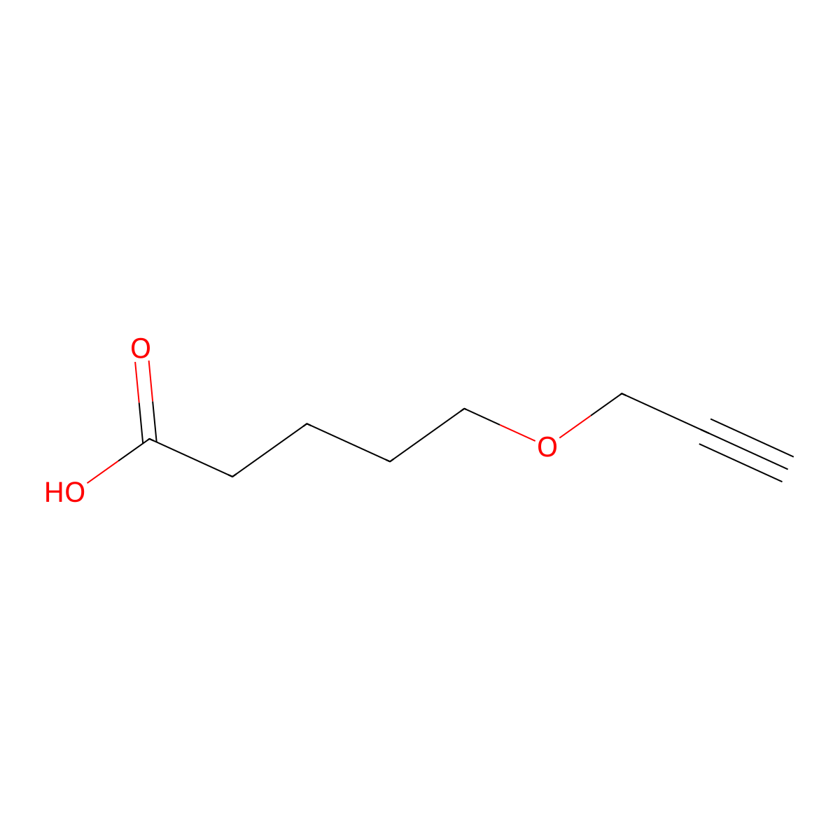 5-(Prop-2-YN-1-yloxy)pentanoic acid molecular structure, CAS 1152591-99-5