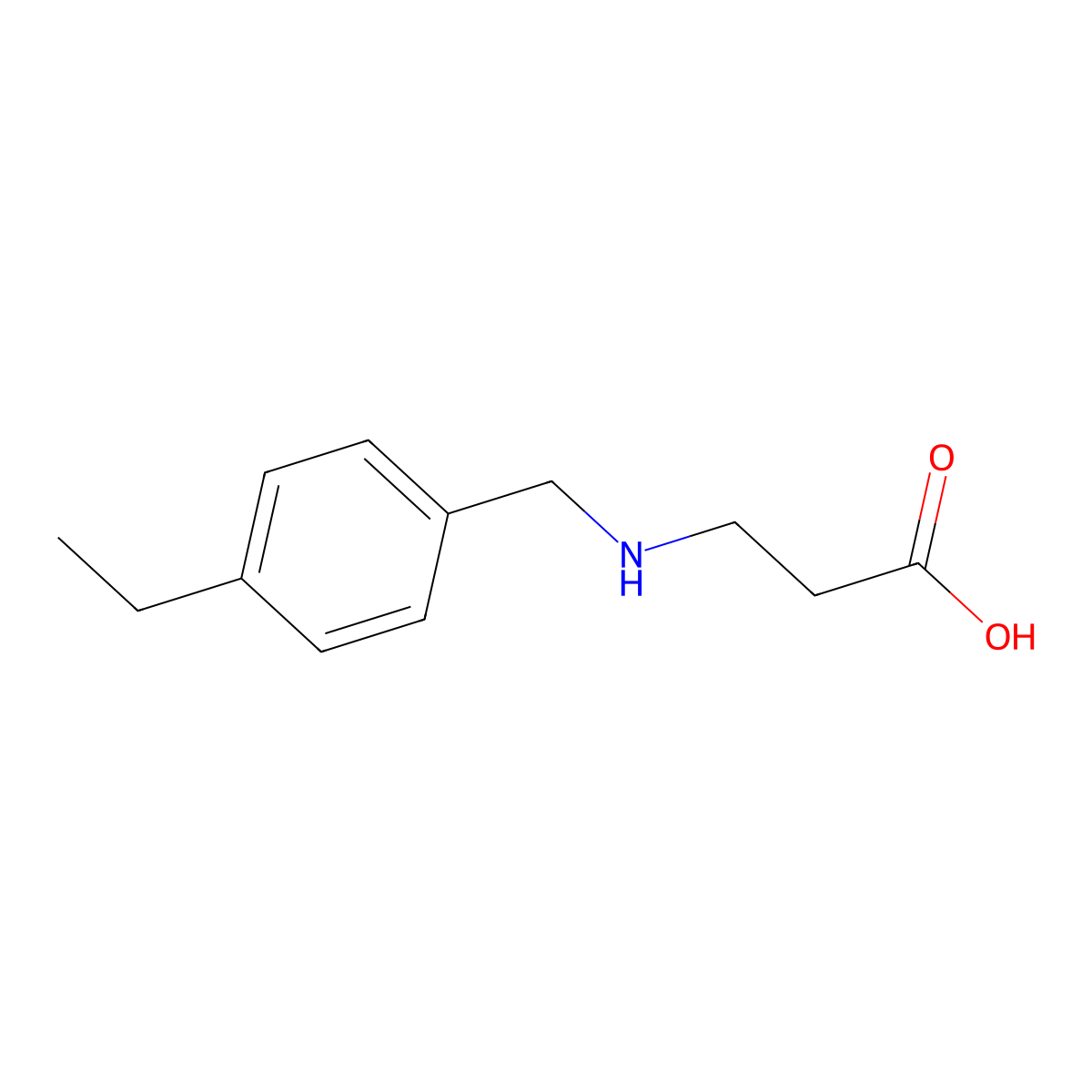 N-[(4-Ethylphenyl)methyl]-beta-alanine molecular structure, CAS 1152594-20-1