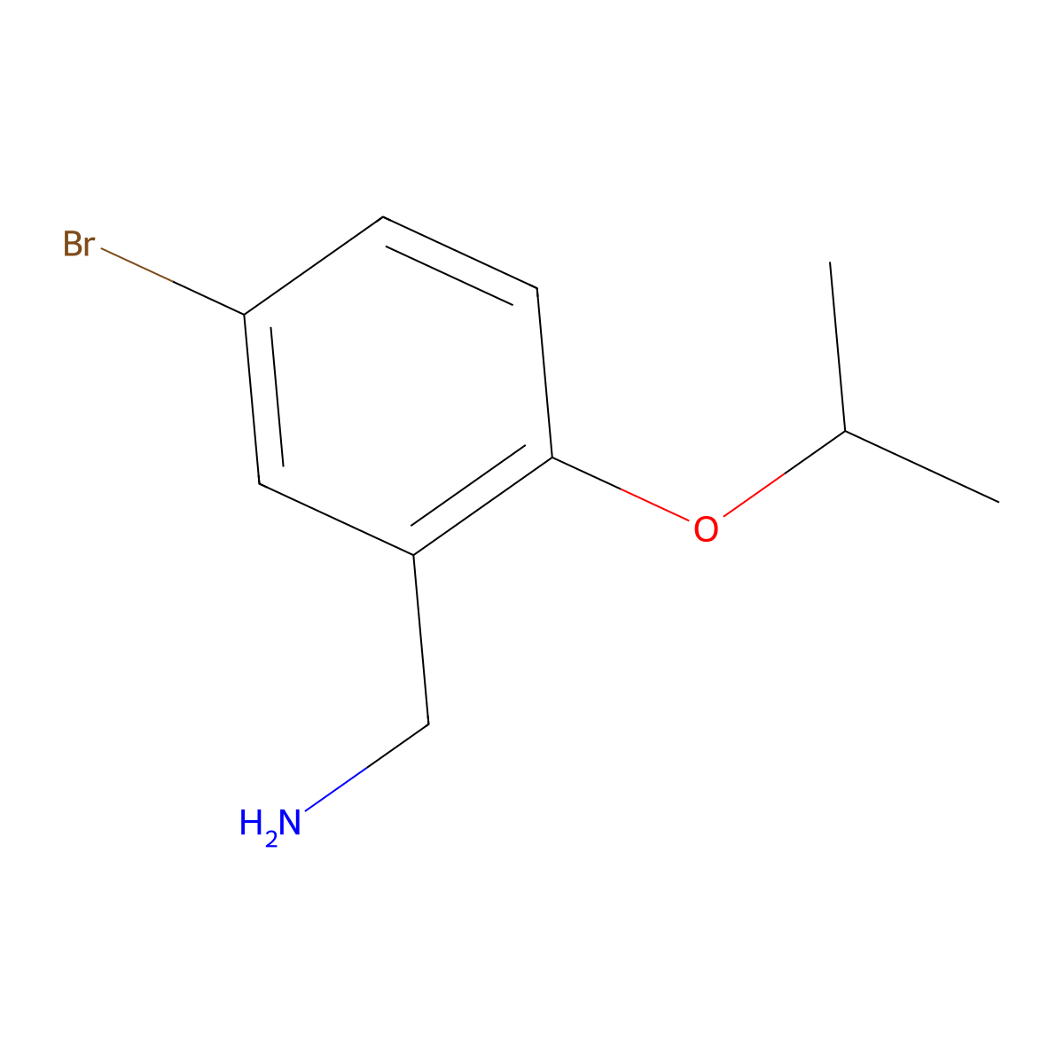 1-[5-Bromo-2-(propan-2-yloxy)phenyl]methanamine molecular structure, CAS 1152594-51-8
