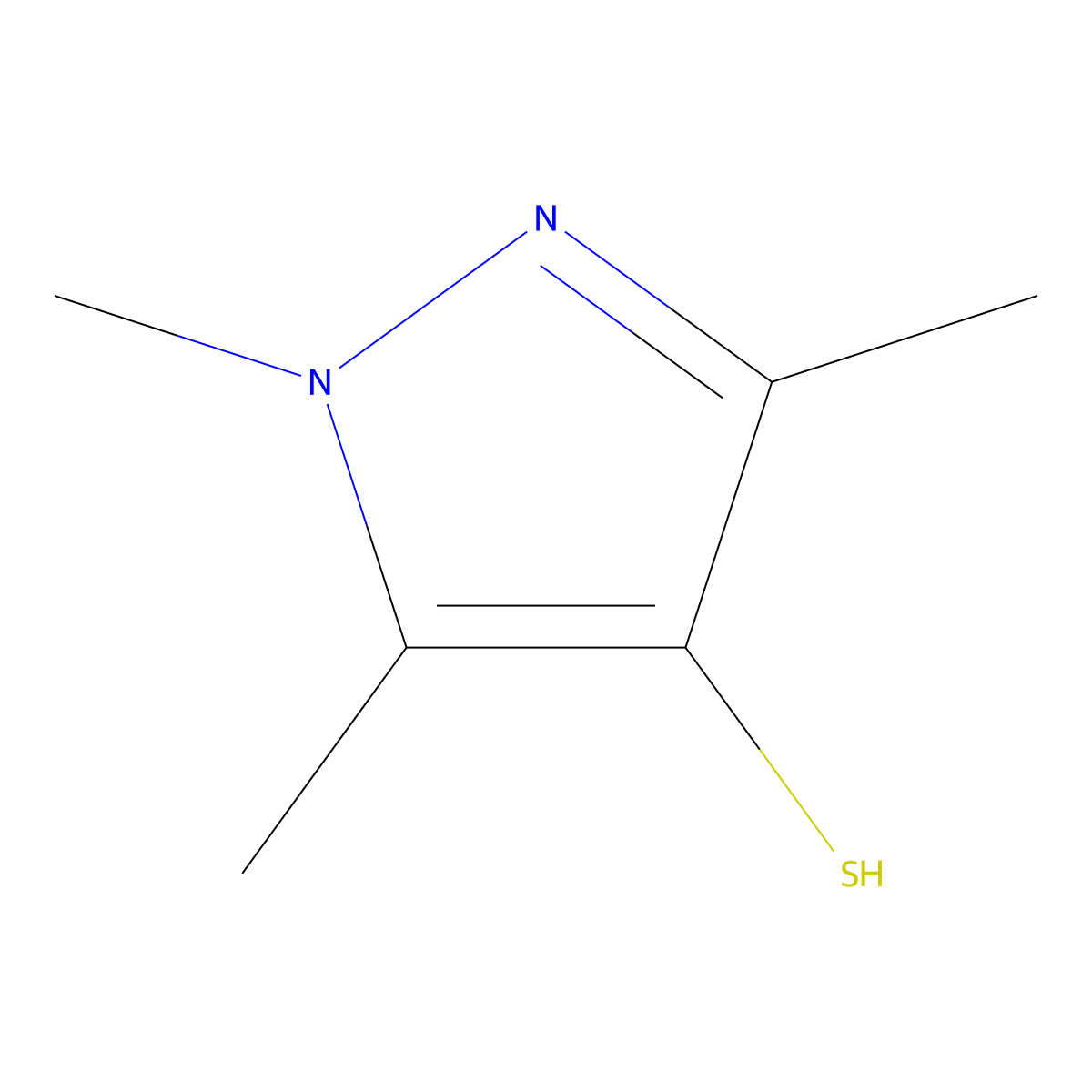 trimethyl-1H-pyrazole-4-thiol molecular structure, CAS 1152595-72-6