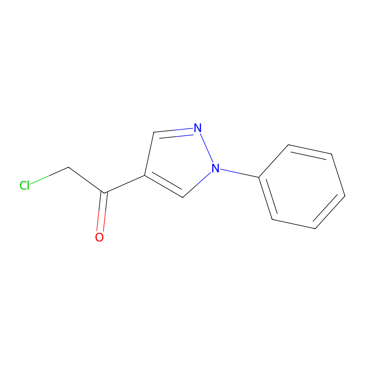 2-Chloro-1-(1-phenyl-1h-pyrazol-4-yl)ethan-1-one molecular structure, CAS 1152595-86-2
