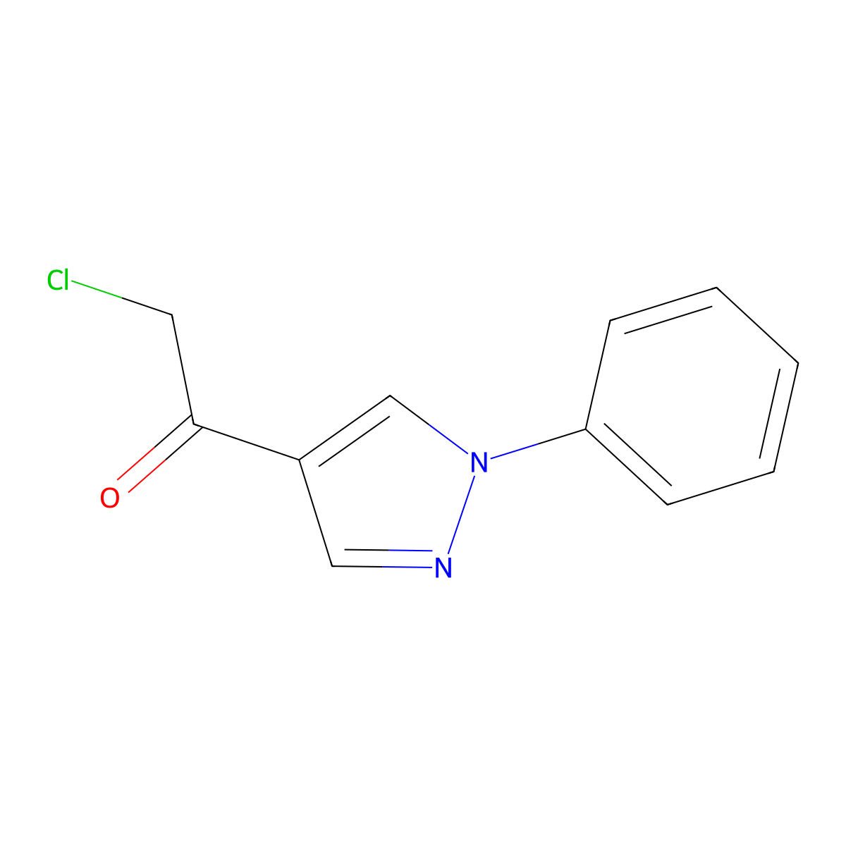 2-Chloro-1-(1-phenyl-1h-pyrazol-4-yl)ethan-1-one molecular structure, CAS 1152595-86-2