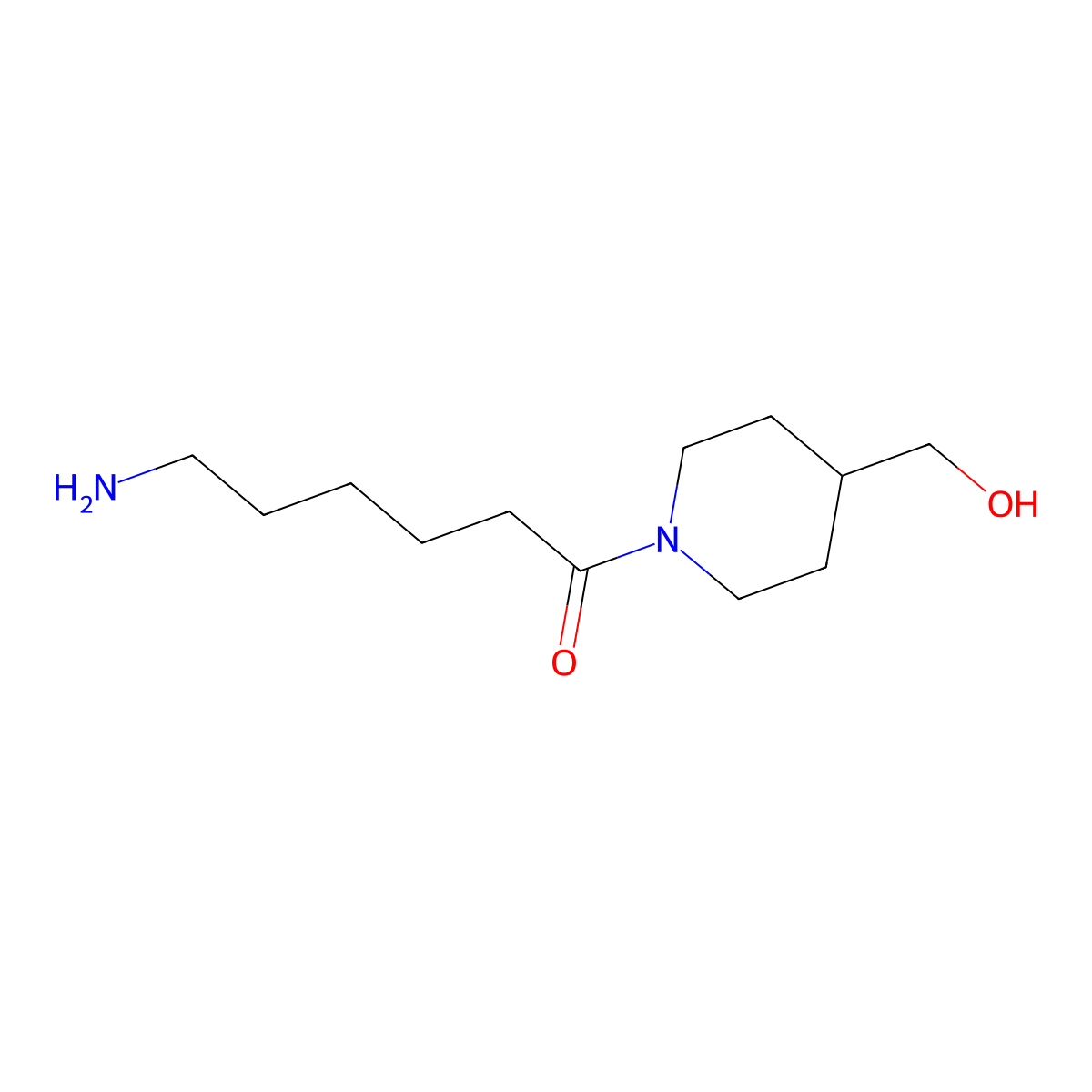 6-Amino-1-[4-(hydroxymethyl)piperidin-1-yl]hexan-1-one molecular structure, CAS 1152596-26-3