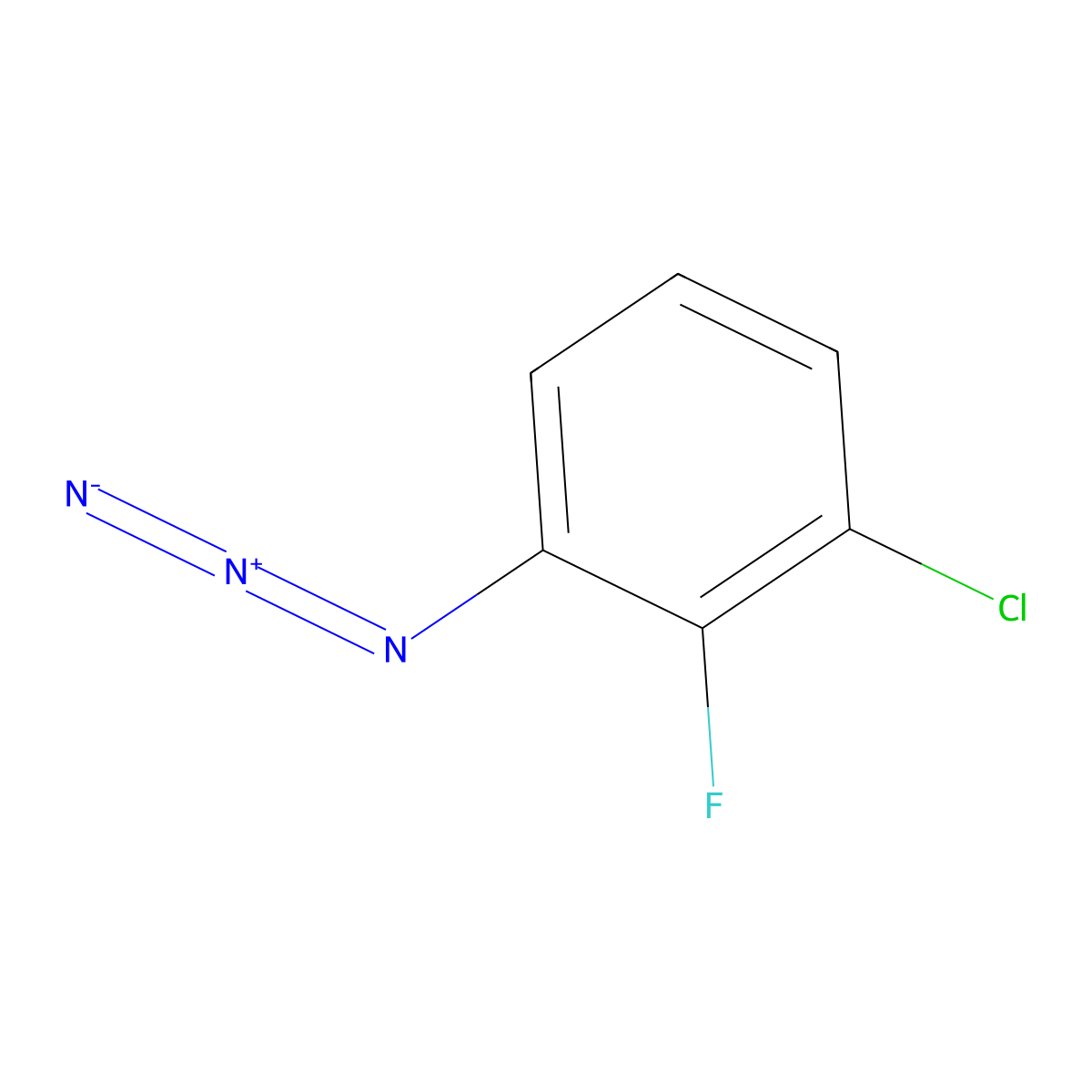 1-Azido-3-chloro-2-fluorobenzene molecular structure, CAS 1152597-56-2
