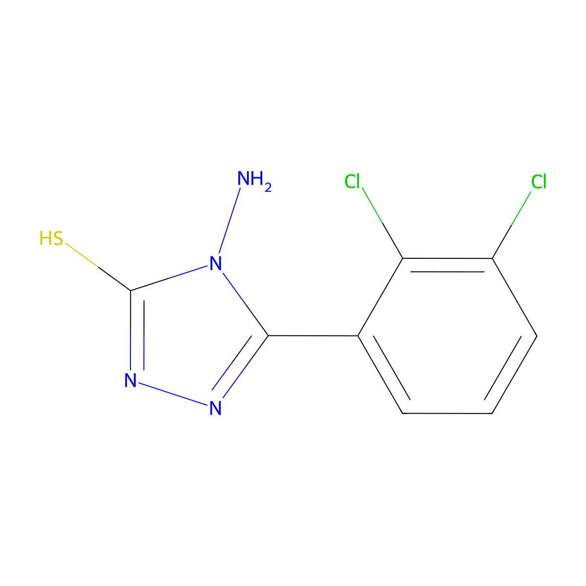 4-amino-5-(2,3-dichlorophenyl)-4H-1,2,4-triazole-3-thiol molecular structure, CAS 1152598-94-1
