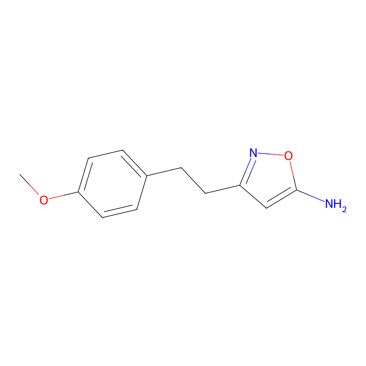 3-[2-(4-Methoxyphenyl)ethyl]-1,2-oxazol-5-amine molecular structure, CAS 1152599-47-7