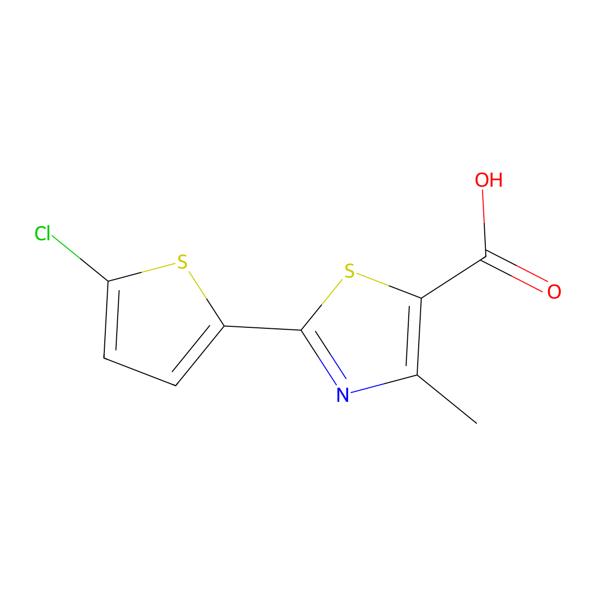 2-(5-Chlorothiophen-2-yl)-4-methyl-1,3-thiazole-5-carboxylic acid molecular structure, CAS 1152599-58-0